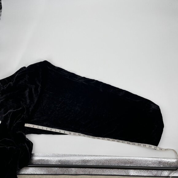 NWT Eileen Fisher Black Velvet Tapered Ankle Pants Womens Plus Size 2X Silk - Picture 8 of 9